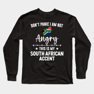 Funny South African Dont Panic, South Africa Long Sleeve T-Shirt